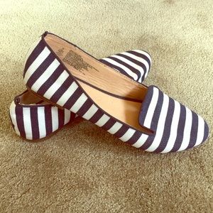 Old Navy nautical striped loafer style shoes